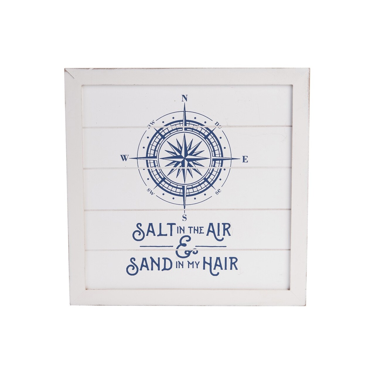 Salt Air Compass Rose Coastal Nautical Wall Hanging Plaque Sign For The Beach 11.81 x 0.35 x 11.81 Inches.